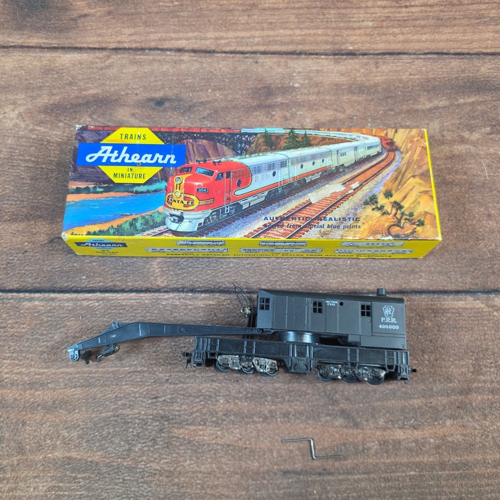 Athearn HO Scale PRR 200-Ton Crane Black Fair Bucyrus-Erie 490900 With Box